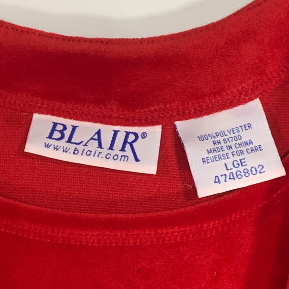 Blair Women's Red Velour Dress and Jacket Set Size Large L‎ Formal - Picture 3 of 6